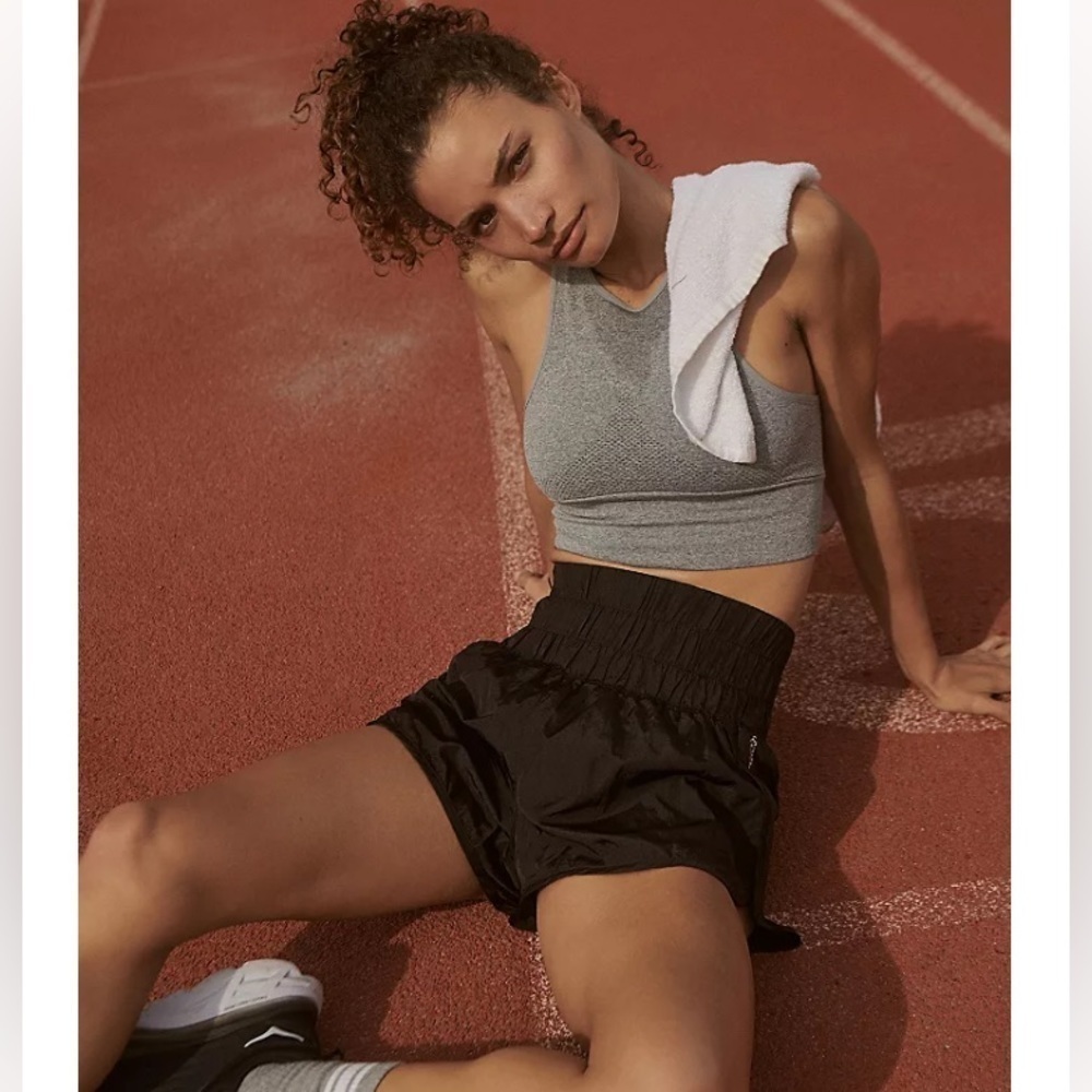 High-Waist Black Athletic Shorts for Women